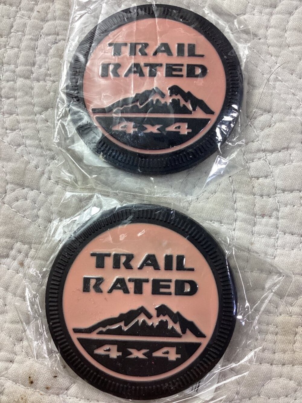 2 Trail Rated 4x4 Emblem Badges*Jeep Latitude Or Trailhawk*Adhesive*NIP
